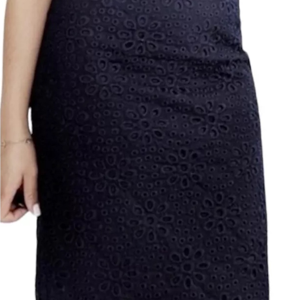 J CREW EYELET NAVY SKIRT